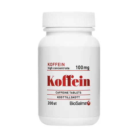 BioSalma Koffein 100 mg 200 tabletter