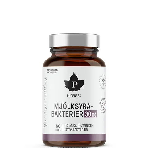 Pureness Mjölksyrabakterier 30 miljarder 60 kapslar